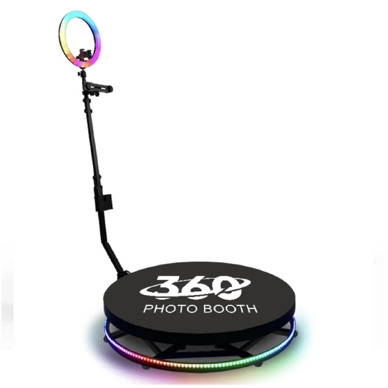 360-degree rotating platform for interactive presentations and demonstrations